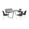 Armen Living Coronado 6 Piece Gray Rectangular Dining Set SETCDDI6PCGR - alternate 1